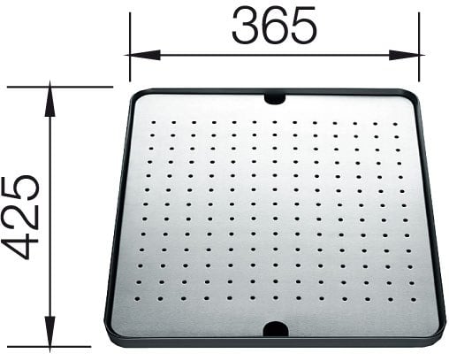 Odkapávací deska BLANCO nerez/plast černá 425 x 365 mm