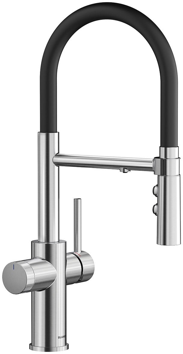Kuchyňská baterie Blanco CATRIS-S Flexo FILTR PVD steel