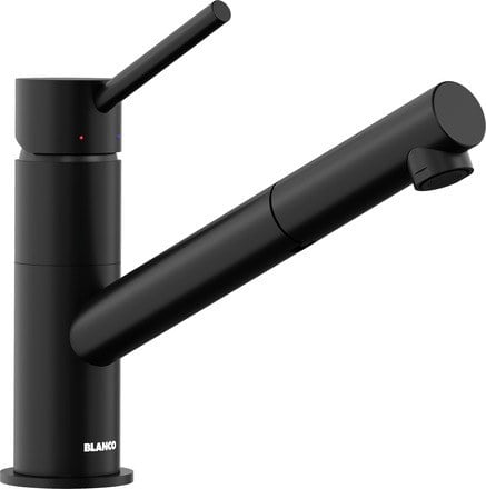 Kuchyňská baterie se sprchou Blanco KANO-S černá matná, beztlaková
