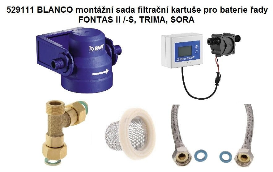 Instalační sada pro montáž filtrace k bateriiím na filtrovanou vodu