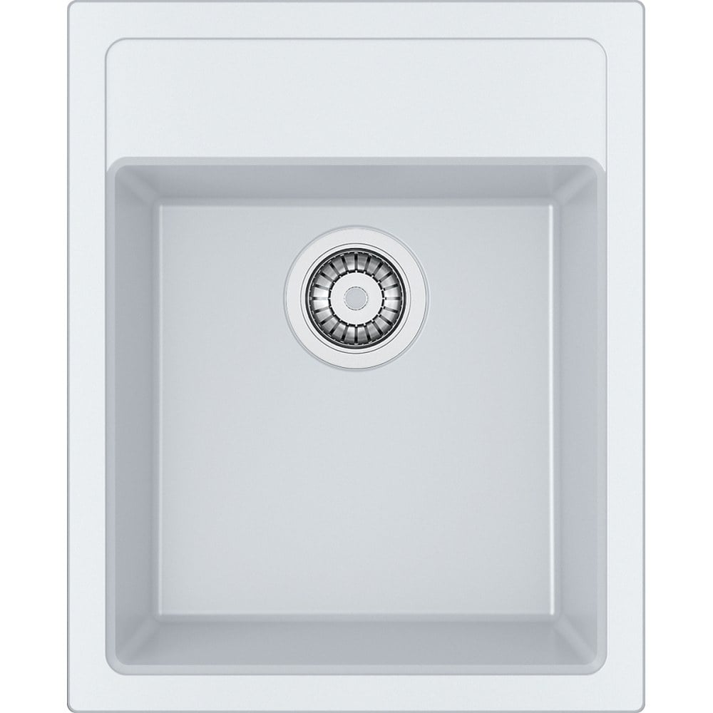 Kitchen sintered ceramic single sink Franke Sirius SID 610‑40 White