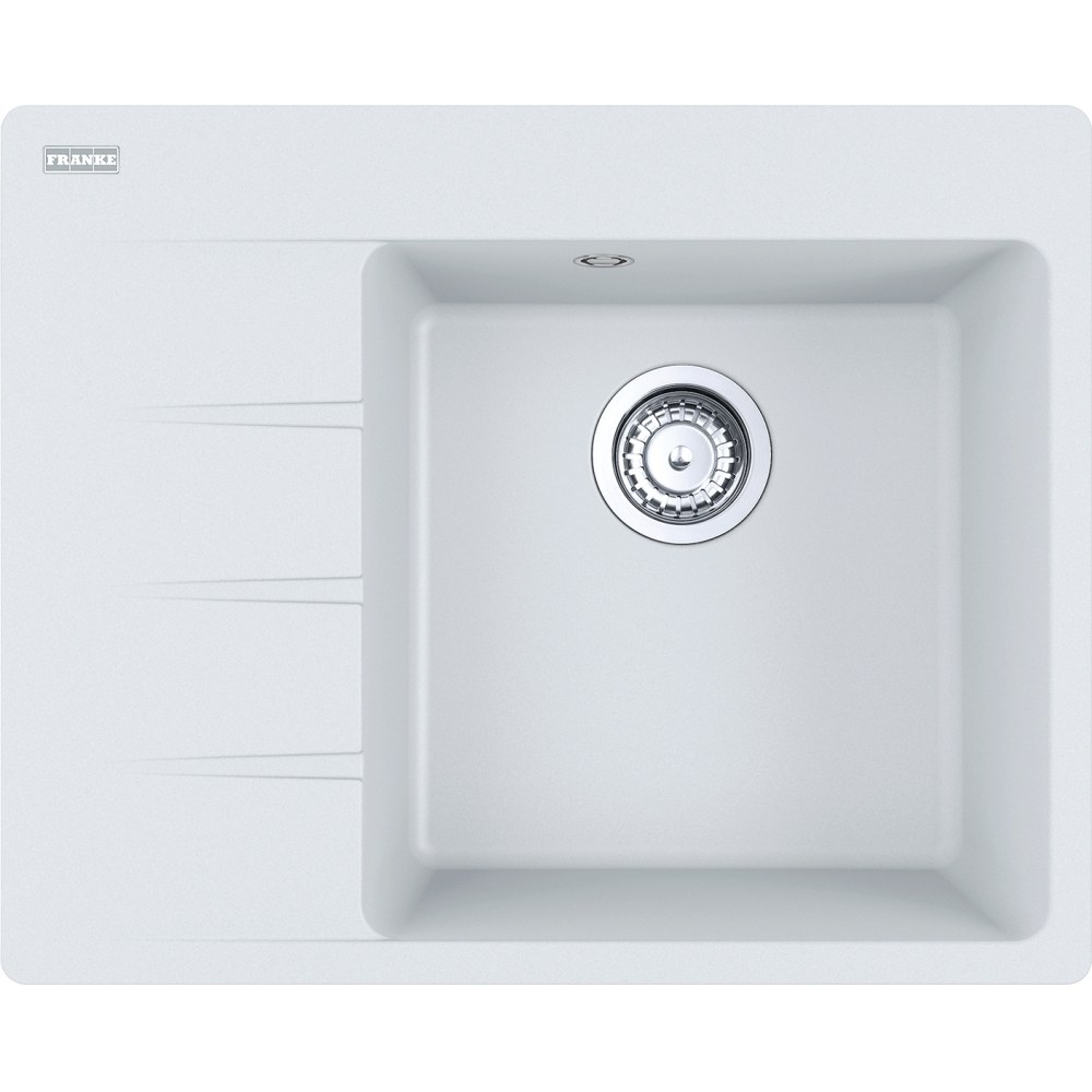Kuchyňský fragranitový jednodřez Franke Centro CNG 611-62 TL/7 Bílá-led, pravý