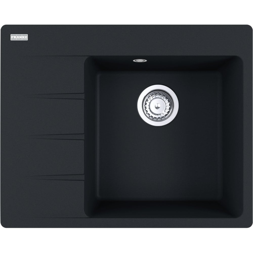 Kuchyňský fragranitový jednodřez Franke Centro CNG 611-62 TL/7 Matná černá, pravý