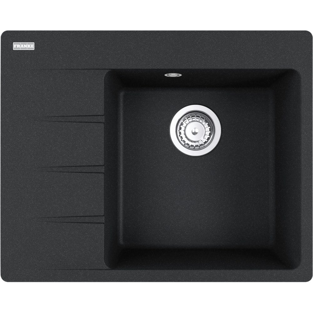 Kuchyňský fragranitový jednodřez Franke Centro CNG 611-62 TL/7 Onyx, pravý