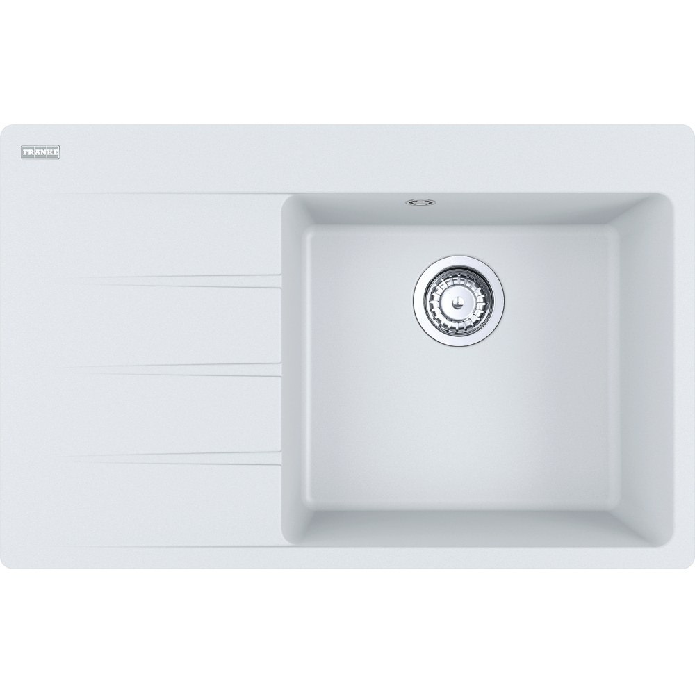 Kuchyňský fragranitový jednodřez Franke Centro CNG 611-78 TL/7 Bílá-led, pravý
