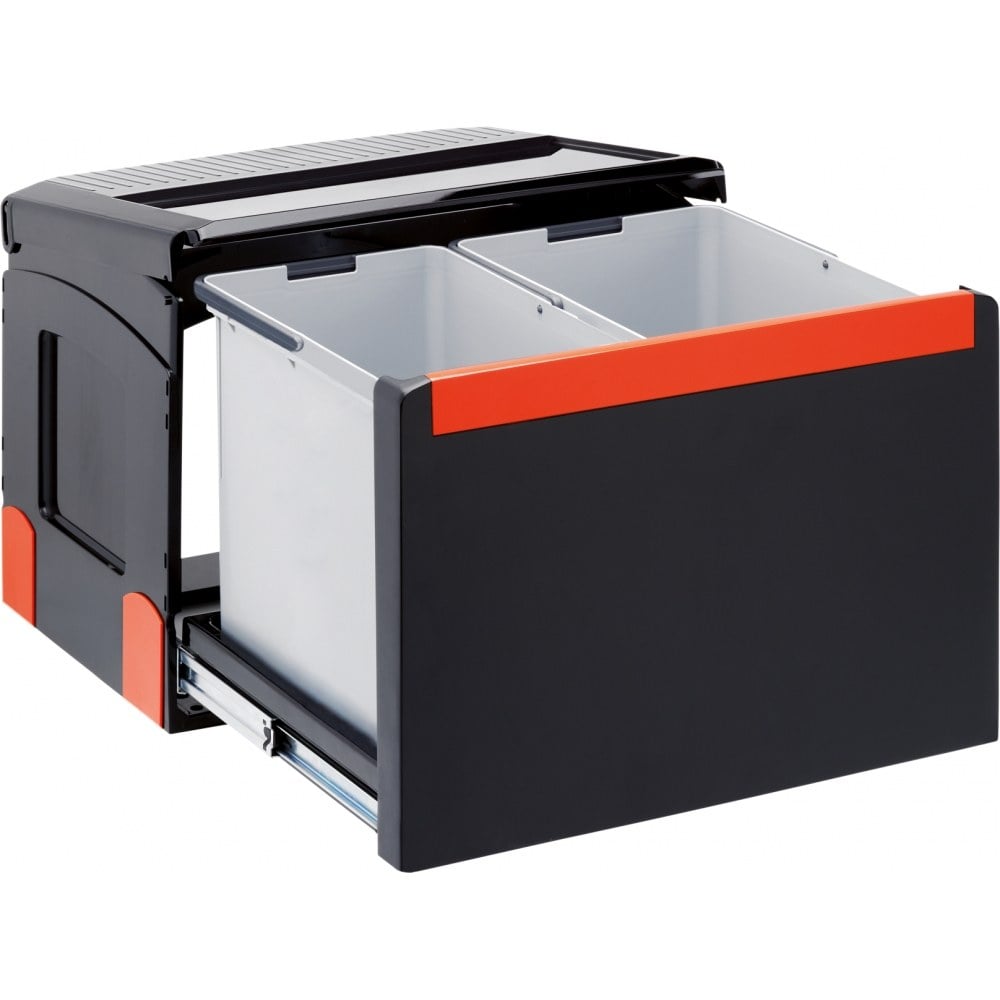Sorter Cube 50 ruční výsuv, 2koše, 1X14L, 1X18L