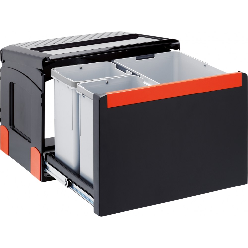 Cube 50 ruční výsuv, 3koše, 1X14L, 2X8L