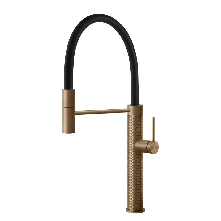 Kuchyňská baterie Gessi 60012-726 47,8 cm z kolekce Meccanica 316 Warm Bronze Brushed