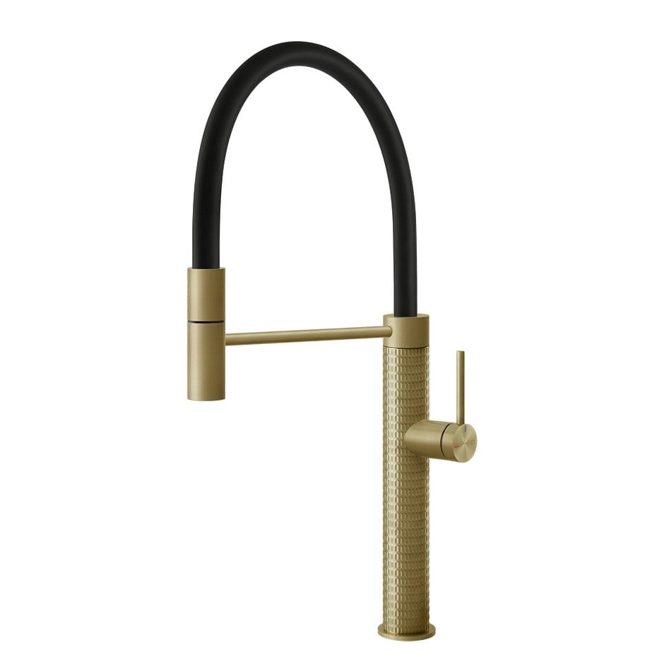 Kuchyňská baterie Gessi 60012-727 47,8 cm z kolekce Meccanica 316 Brass Brushed PVD