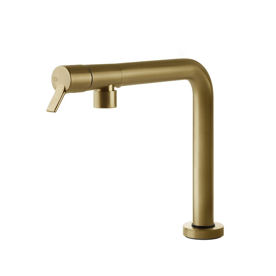 Kuchyňská baterie Gessi s otočnou výpustí 60071-716 29,4 cm z kolekce Su&Giù Gold Brushed PVD