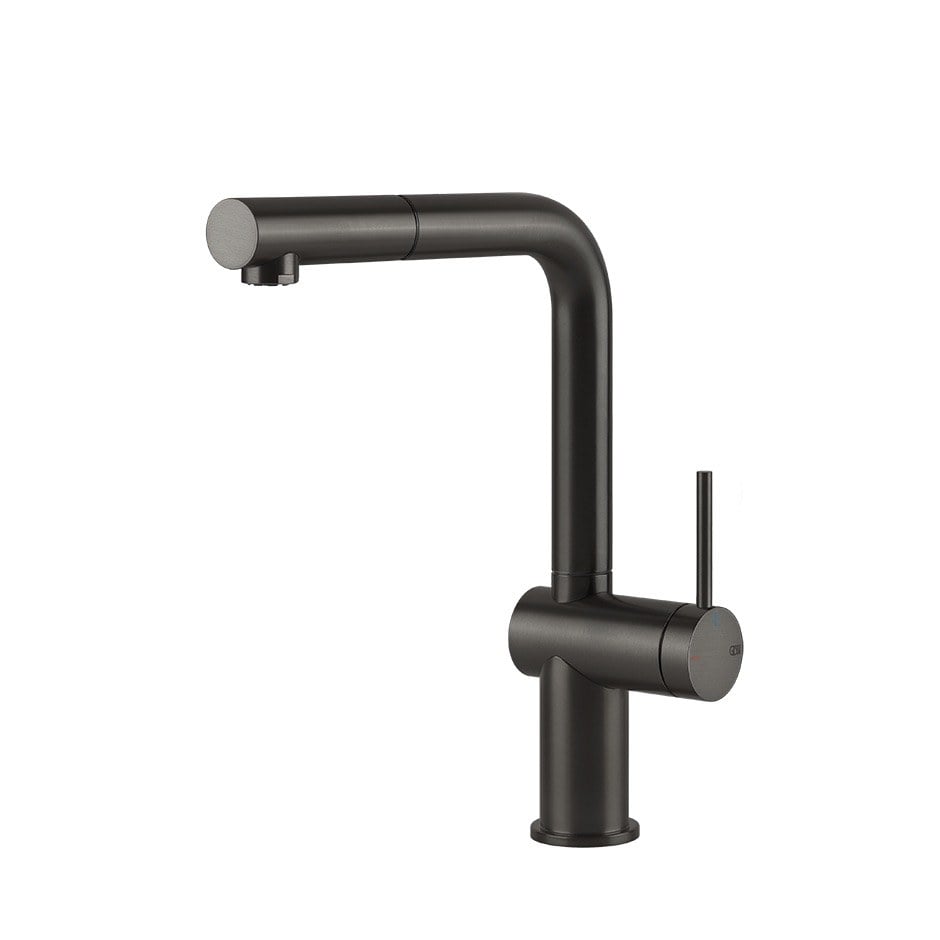 Kuchyňská baterie  Gessi 60433-707 29,3 cm z kolekce Inedito Black Metal Brushed PVD
