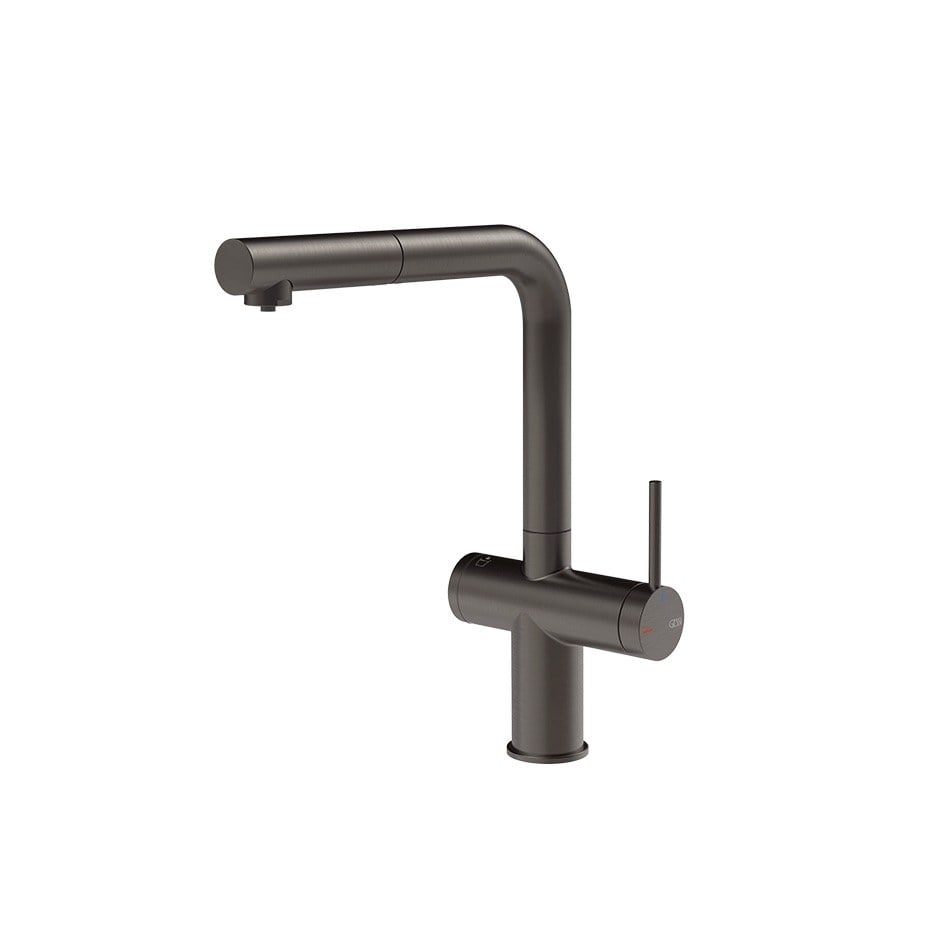 Kuchyňská filtrační baterie Gessi 60572-707 z kolekce Inedito Black Metal Brushed PVD