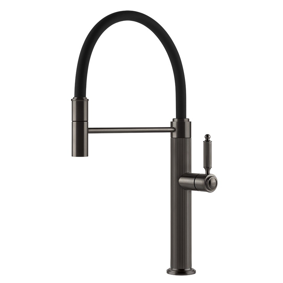 Kuchyňská baterie Gessi Semi-Pro z kolekce Venti20 60634 707 Black Metal PVD