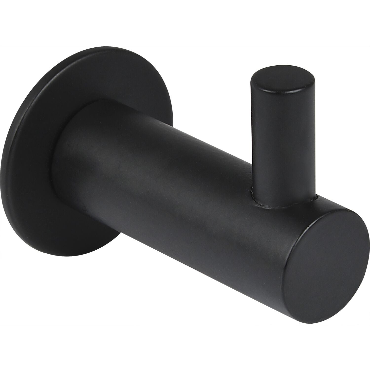 Věšák na kabát, pr. 30 mm, hl. 47 mm, černý