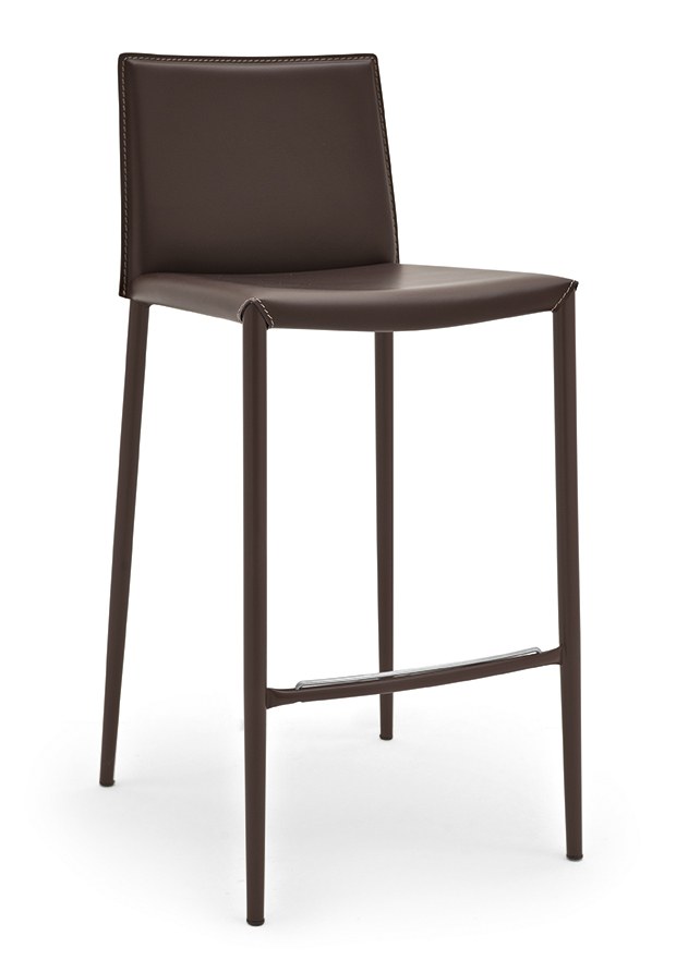 Barová BOHEME židle - podnož P176(Matt taupe, D03) s výškou sedáku 65cm.
