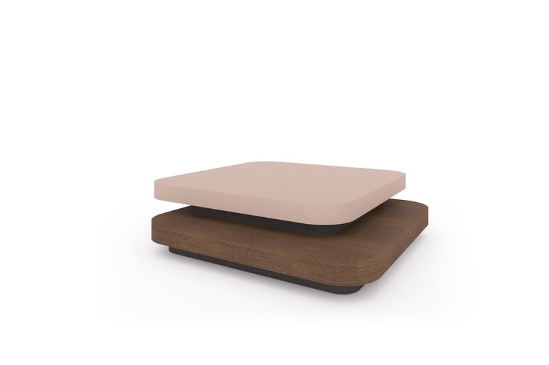 Konferenční stolek BALM Sykora® Design v laku Black Graphite, Almod Beige a laminu Dub Marrone,