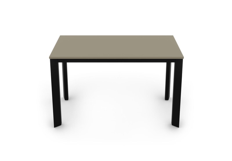 Jídelní stůl EDGY Sykora® Design Sand Grey, lak, 130 x 80 cm