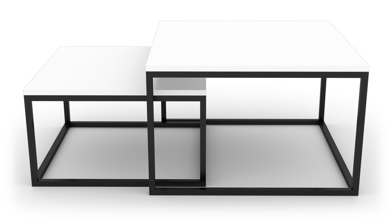 Konferenční stolek Sykora® Design Level Duo, lak, Alphine White Evermat