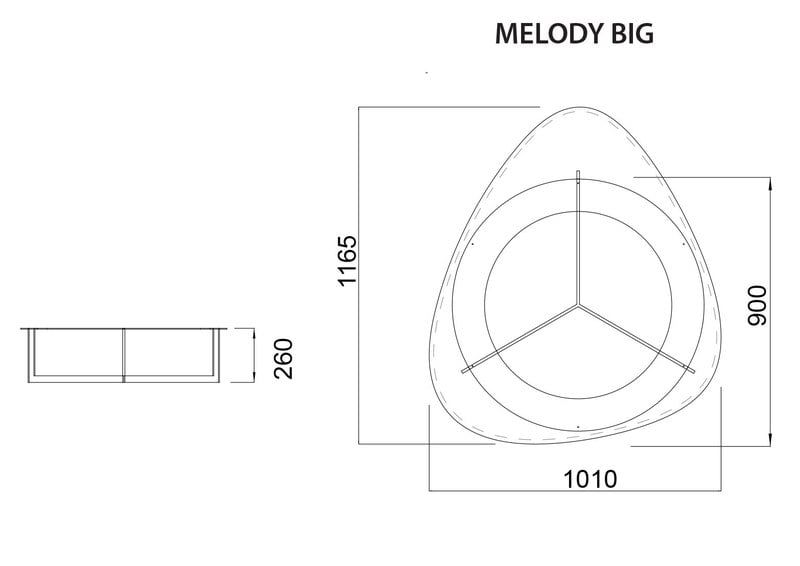 Konferenční stolek Sykora® Design MELODY BIG s rovnou hranou Dub Casella kaštanový