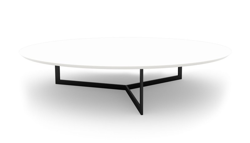 Konferenční stolek Sykora® Design MOOD BIG s zkosenou hranou, lak, Alpine White Evermat