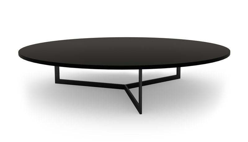 Konferenční stolek Sykora® Design MOOD BIG s rovnou hranou, lak, Black Graphite Evermat