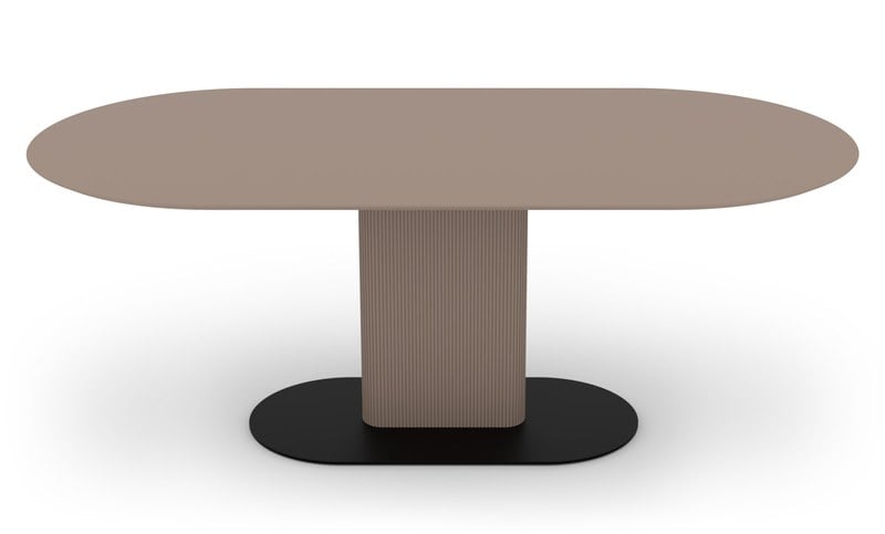 Jídelní stůl Rondo, design lak mat Almond, 200x100