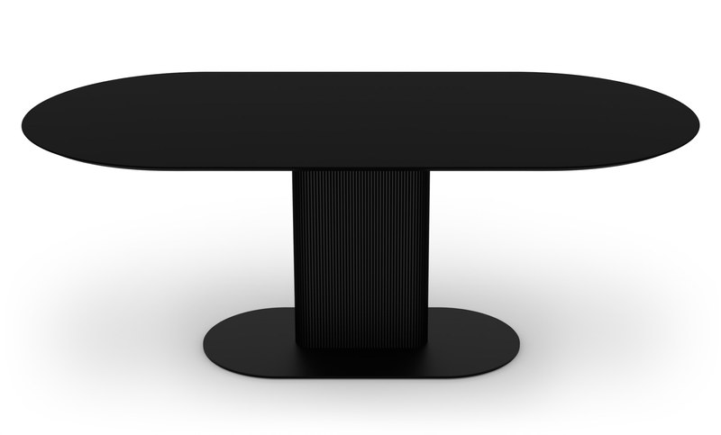 Jídelní stůl Rondo, design  lak mat Black Graphite, 200x100