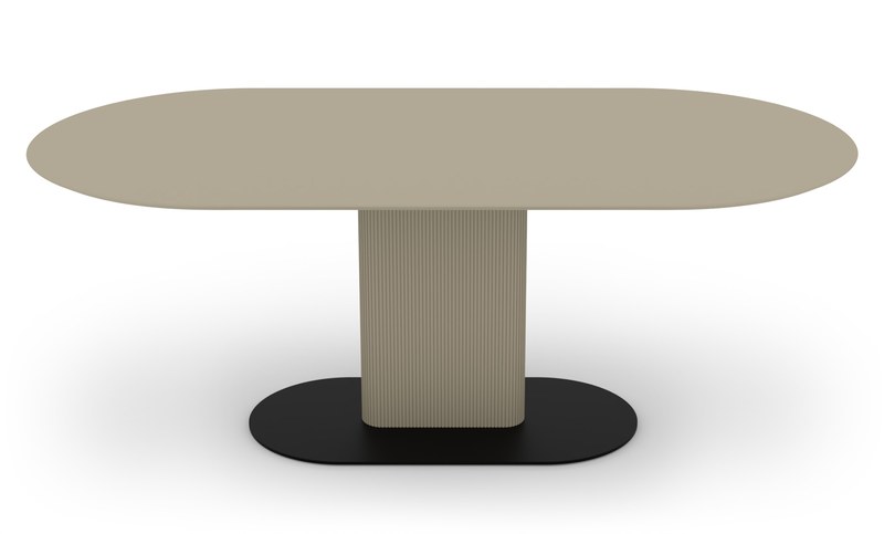 Jídelní stůl Rondo, design  lak mat Sand Grey, 200x100