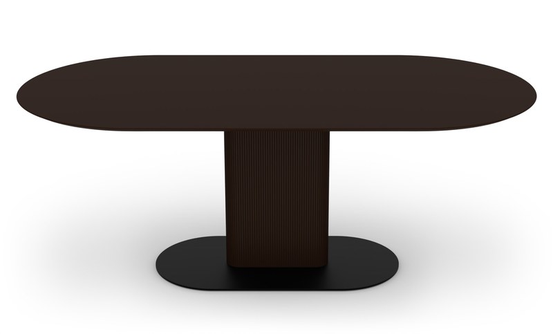 Jídelní stůl Rondo, design  lak mat Terra Brown, 200x100