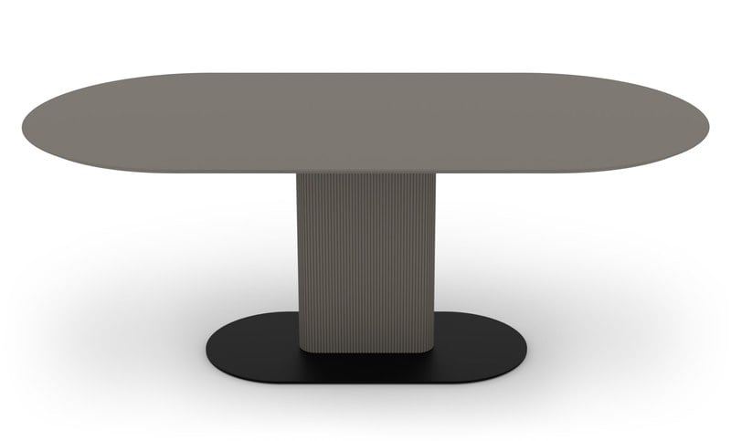 Jídelní stůl Rondo, design  lak mat Truffle Brown, 200x100