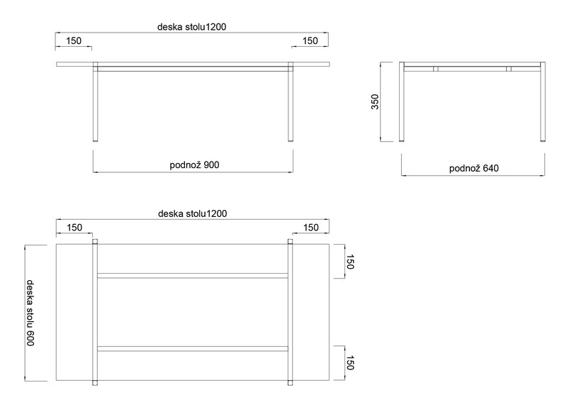 Konferenční stůl ZEN Sykora® Design Dub Corteccia, 120 x 60 cm