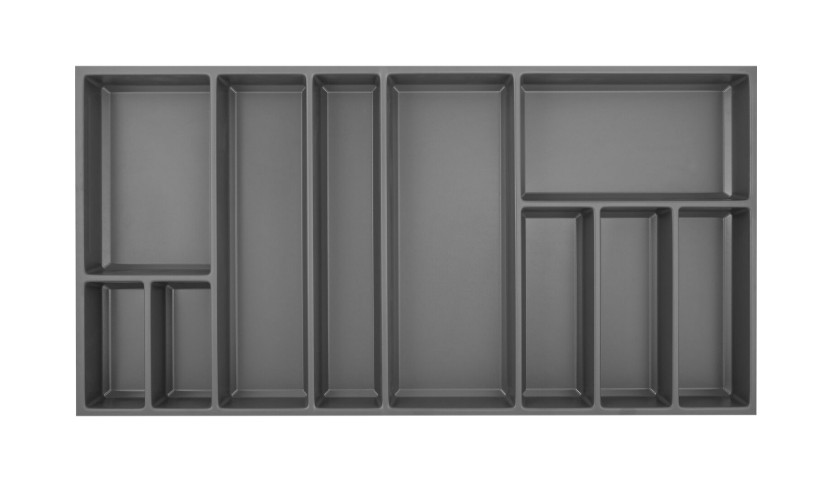 Příborník Agoform Sky + 2 dělítka, šířka korpusu 1000 mm, hlubší 550 plast břidlicově šedá