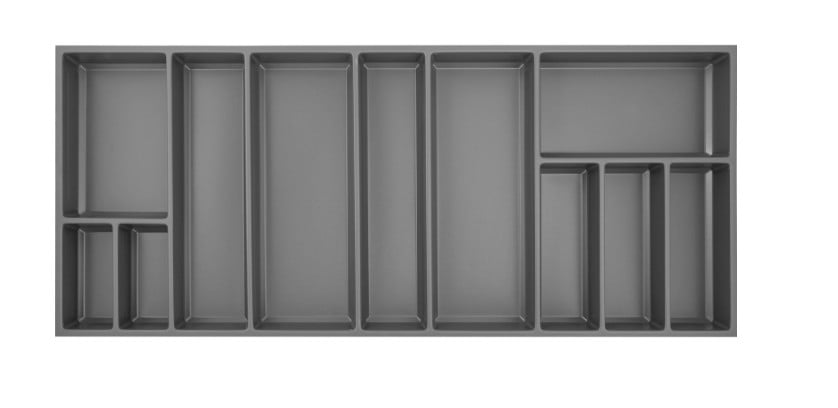 Příborník Agoform Sky + 2 dělítka, šířka korpusu 1200 mm, hlubší 550 plast břidlicově šedá