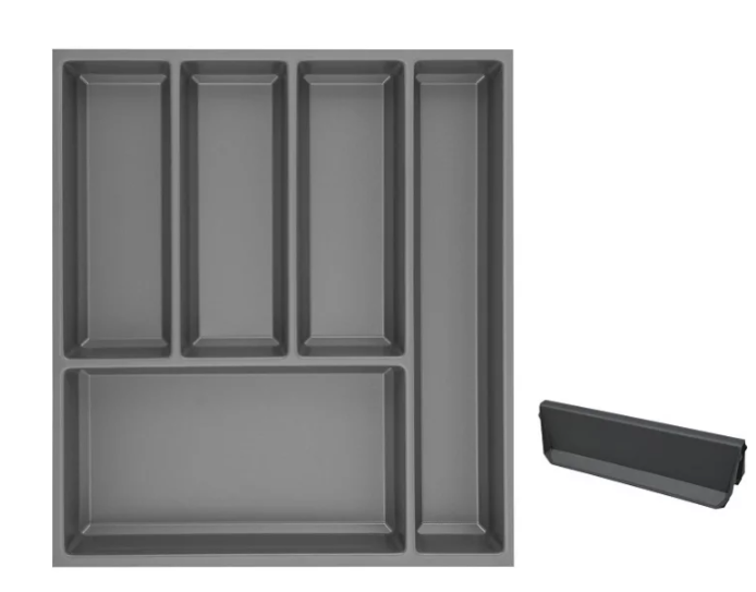 Příborník Agoform Sky + 1 dělítko, šířka korpusu 500 mm, plast břidlicově šedá