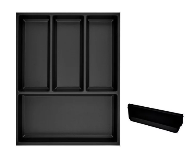 Příborník Sky Kristall softTouch + 1 dělítko, šířka korpusu 450 mm, hlubší 550 černá