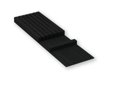 Držák na nože Jasan, černý, 137x472x26mm
