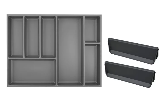 Příborník Agoform Sky + 2 dělítko, šířka korpusu 700 mm, plast břidlicově šedá