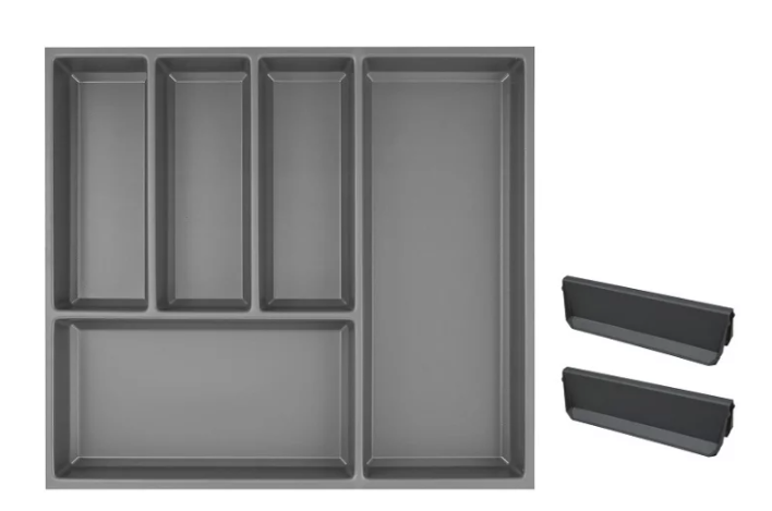 Příborník Agoform Sky + 2 dělítka, šířka korpusu 600 mm, hlubší 550 plast břidlicově šedá