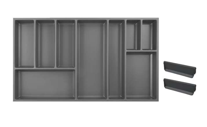 Příborník Agoform Sky + 2 dělítka, šířka korpusu 900 mm, hlubší 550 plast břidlicově šedá