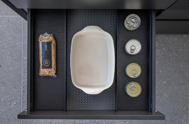 Set organizérů vnitřní zásuvky 600 mm z jasanového dřeva