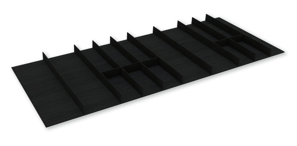 Příborníková vložka 1200, Jasan, černý, 1118x472x41,6mm