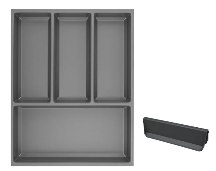 Příborník Agoform Sky + 1 dělítko, šířka korpusu 450 mm, plast břidlicově šedá
