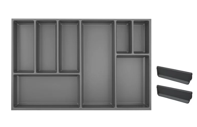 Příborník Agoform Sky + 2 dělítka, šířka korpusu 800 mm, hlubší 550 plast břidlicově šedá